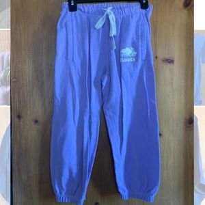 Roots Cropped Purple Sweatpants